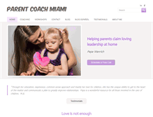 Tablet Screenshot of parentcoachmiami.com